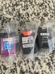 3 wkłady atramentowe PK 67XL Combo do HP Deskjet 2752 2755 4152 Envy 6052 6055 - Zdjęcie 1 z 1