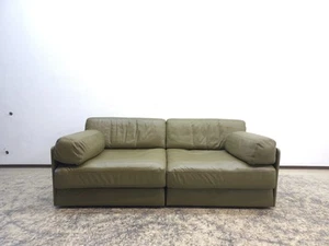 De Sede DS 76 Leather 2 Seater Modular Sofa Designer Sofa Leather Sofa Couch Daybed - Picture 1 of 19