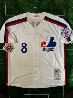 GARY CARTER Montreal Expos 1982 Throwback M&N White Home Baseball Jersey Size L - Image 1 of 4