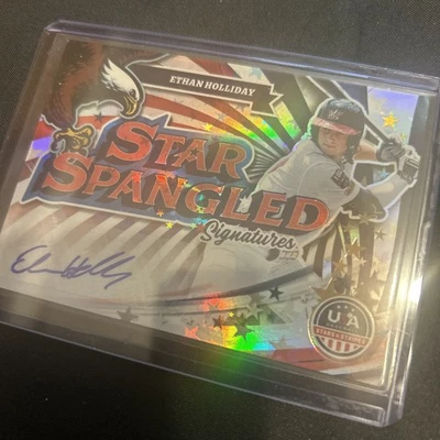 2025 Panini Star Spangled Signatures Ethan Holliday No. SS-EH- Autograph 25/50 - Image 1 of 4