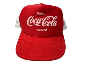 Cappello berretto camionista Coca Cola vintage snapback rosso e bianco maglia ricamata 4p - Foto 1 di 7