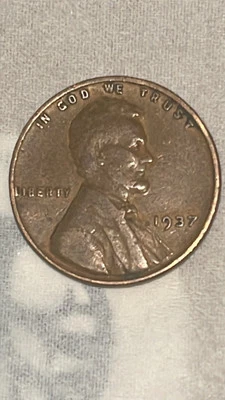 1937 Lincoln Wheat Penny, No Mint, DDO, DDR, DD, Die Clash, Planchet Error - Image 1 of 2