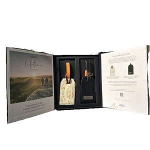 Marriott Bonvoy Lifetime Titanium Luggage Tag Set Engraved Emblem - Picture 1 of 5