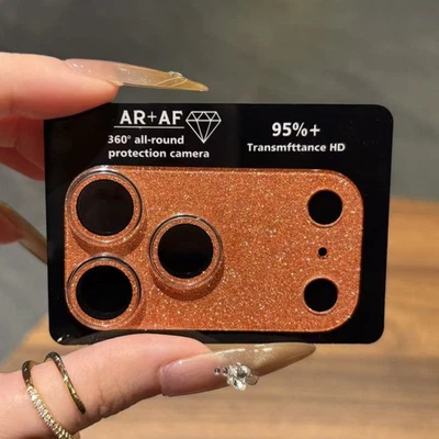 Película protetora de lente de câmera glitter completo vidro temperado para iPhone 17 16 Pro Max - Imagem 1 de 4