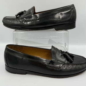 Cole Haan 03506 Mocasines Borla Pellizcada Para Hombres 12 3E Cuero Negro Zapatos Sin Cordones LEER - Imagen 1 de 11