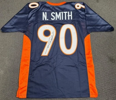 CAMISETA AUTOGRAFIADA FIRMADA POR NEIL SMITH JSA Testified #wa635246 **denver broncos** Foto 1 de 4