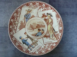 ANCIENNE ASSIETTE SARREGUEMINES U&C ET DIGOIN - THEME : LES COURSES (2) - Picture 1 of 1