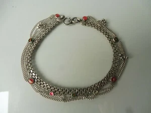 Schönes, altes Silber- Armband  , verziert , emailliert , signiert , 24 Gramm  ! - Picture 1 of 10