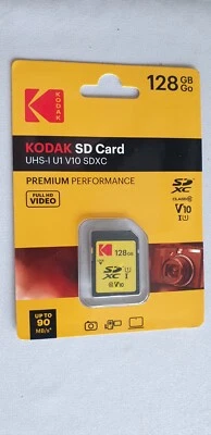 Kodak 128GB Class 10 Up to 90 MB/s SD UHS-I U1 V10 SDXS Full HD Memory Card - Image 1 of 2