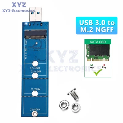 USB Adapter M.2 SSD to USB 3.0 Adapter NGFF SATA B/B+M Key M2 SSD 5 Gbps - Image 1 of 4