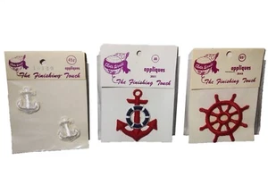 Lot of 3 Packs Nautical Themed Embroidered Patches NOS Cloth World Appliques - Picture 1 of 12