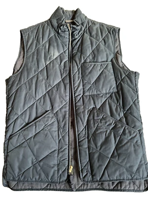 J. Crew mens size medium VEST Full Zip LINED Quilted Military  Navy sussex - Image 1 of 4
