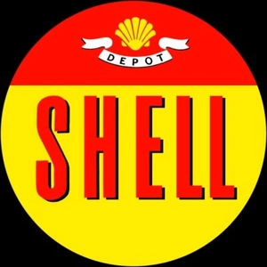 Shell Oil Company - SHELL DEPOT - NEW Sign 28" Dia. Round AMERICAN STEEL - Picture 1 of 1