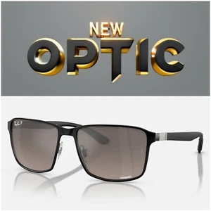 Gafas De Sol Ray Ban RB3721CH 186/5J Chromance Matte Black MIRROR Polarized New - Bild 1 von 5