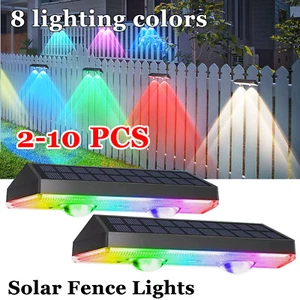 Solar Powered Door Fence Wall Lights LED Outdoor Garden Patio Deck Steps Lamps - Picture 1 of 13