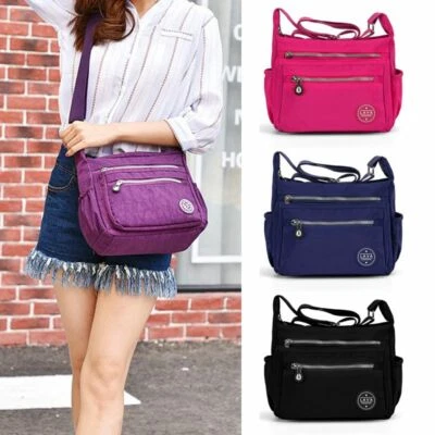 New Ladies Cross Body Bag Purse Women Messenger Canvas Shoulder Over Bag Handbag - Image 1 of 4