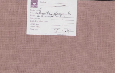 28 ct Cross Stitch Fabric French Chocolate 20x14" Cashel Linen Twisted Threads - Image 1 of 2
