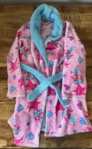 Trolls Princess POPPY Fleece Plush Pajama Bath Robe Bathrobe Girls Size 10 - Picture 1 of 3