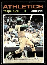 1971 Topps #495 Felipe Alou   Baseball Oakland Athletics