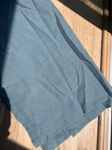 2 Threshold Blue 50W x 84L Rod Pocket Cotton Blend Curtains - Picture 1 of 3