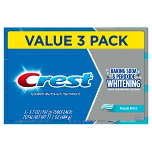 Crest Bacarbonato de Soda Whitening pasta de dientes crema dental de Estados Unidos - Pack de 3 - 484 gr - Imagen 1 de 3