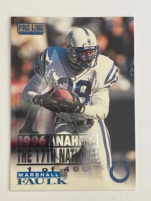 1996 Pro Line Colts Marshall Faulk Anaheim The 17th National /499 #43 - Image 1 of 2