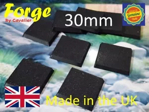 30mm Square Wargaming Bases Durable Plastic for War Gaming Tabletop Games - Picture 1 of 7