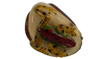 Wounaan Indian Poison Dart Frog Tagua Nut Carving - Bild 1 von 5