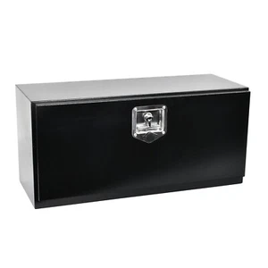 30"x12"x14" Black Steel Underbody Truck Tool Box Flatbed Trailer Storage w/Lock - Picture 1 of 10