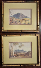 Vintage Albert Namatjira Framed Print Set of 2 Australia Art 8.5" X 7"