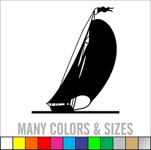 Sail Boat Decal Sticker Car Decal Laptop Decal - Choice of Colors & Sizes - Picture 1 of 15