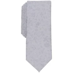 Bar III Men's Slim Eden Floral Tie NWT OS Gray - Picture 1 of 4