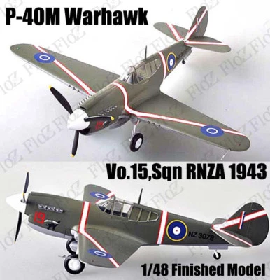 Royal New Zealand Artillery Curtiss P-40M Warhawk finished 1/48 Easy model plane - Image 1 of 4