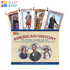 AMERICAN HISTORY PLAYING CARDS DECK US GAMES SYSTEMS CARDS WITH BOOKLET NEW - Afbeelding 1 van 9