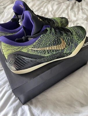 Kobe 9 IX Elite Low “Mamba Moment” Green Glow Purple NIKE ID Size 13 HTM GITD - Image 1 of 4