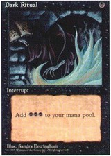 Dark Ritual ~ Moderately Played 4th Edition Fourth MTG Magic UltimateMTG Black C