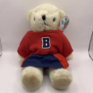 Vintage Jerry Elsner Sandy the Cheerleader 1987 Teddybär 10 Zoll Spielzeug Plüschgelenk - Bild 1 von 6