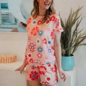 KATYDID FLOWER POWER WOMENS LOUNGEWEAR PAJAMA SET SIZE LARGE-SO CUTE!!!! - Picture 1 of 1
