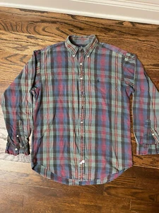 Polo Ralph Lauren Shirt Mens Medium Plaid Long Sleeve Button Down Pony Logo - Picture 1 of 5