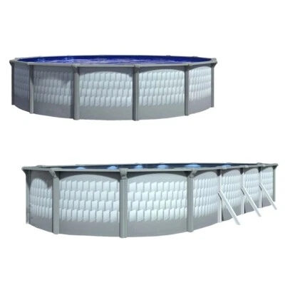 Testudo Above Ground Steel Wall Swimming Pool w/ Liner & Skimmer - Image 1 of 3