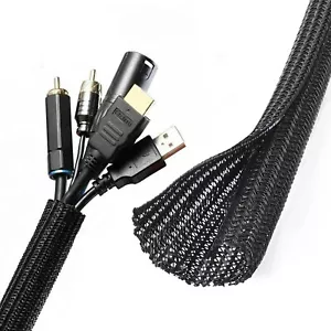 Organizador de envoltura de calcetín funda de gestión de cables trenzados de 10 pies - Imagen 1 de 16
