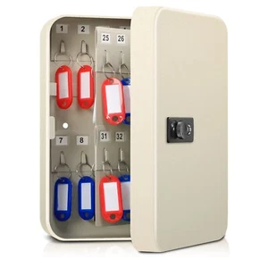 Key Cabinet with Combination Lock Wall Mount Steel Security Locking Box 48 Ke... - Picture 1 of 9