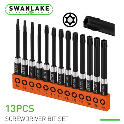 13PC Torx Bit Set Quick Change Connect Impact Driver Drill Security Tamper Proof - Image 1 of 4