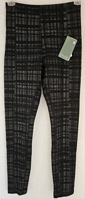 Lysse Womens Legging Pants Size M Black Gray Plaid NEW - Image 1 of 4