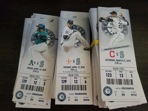 Seattle Mariners 2018 Commemorative Season Ticket Stubs Safeco Field Cover