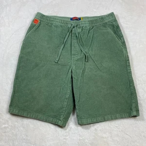 Empyre Y2K Relax Corduroy Shorts Mens XL Green Drawstring Casual Comfy Skater - Picture 1 of 9