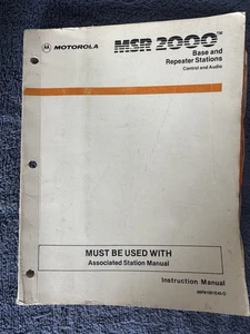 Motorola MSR2000 Stazione Base e Ripetitore Manuale Istruzioni 68P81061E40-O - Foto 1 di 3