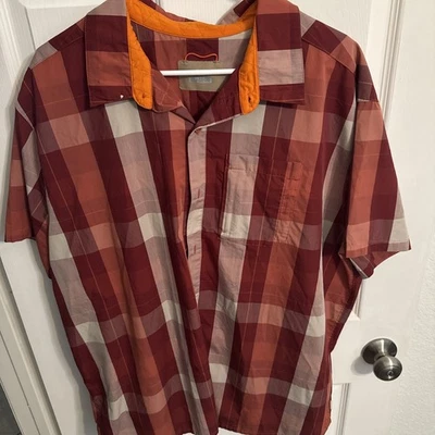 Merrell Plaid Short Sleeve Button Up Shirt (Men's Size XXLarge) - Image 1 of 3