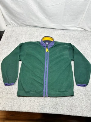 Chaqueta polar vintage años 90 GAP Arctic Light verde púrpura cremallera completa retro mediana Foto 1 de 4
