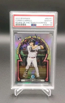 2023 Corbin Carroll Bowman ROY Favorites RC #ROYF1 PSA 10 - Image 1 of 2